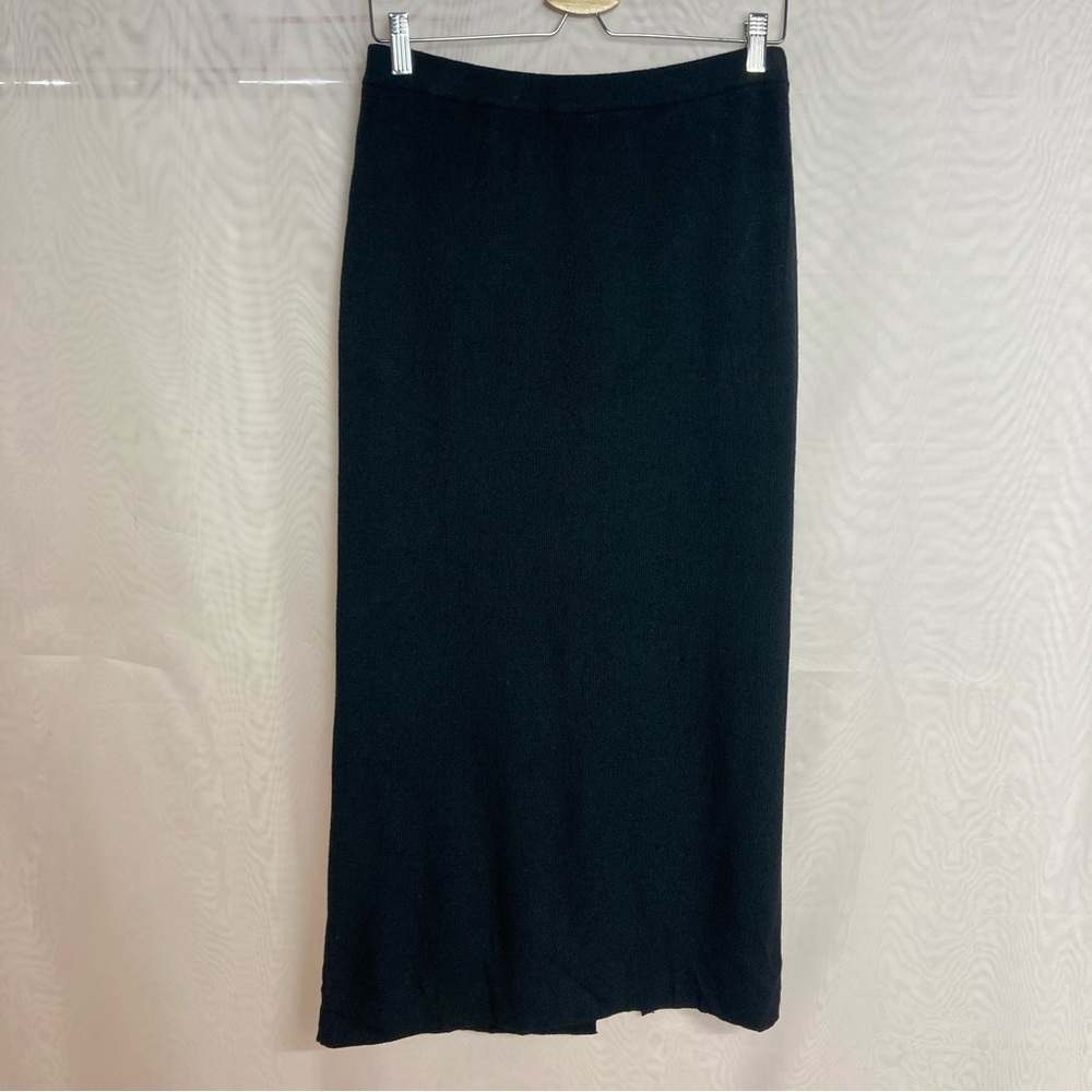 Linden Hill black knit midi skirt